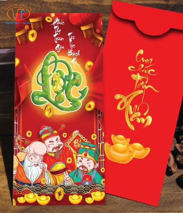 Bao lì xì chữ lộc ấn tượng