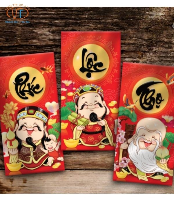 Bao lì xì 3 ông Phúc Lộc Thọ