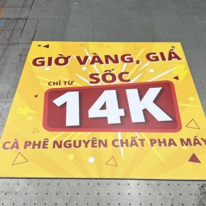 Biển quảng cáo giờ vàng, giác sốc 14K