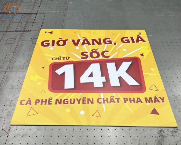 Biển quảng cáo giờ vàng, giác sốc 14K