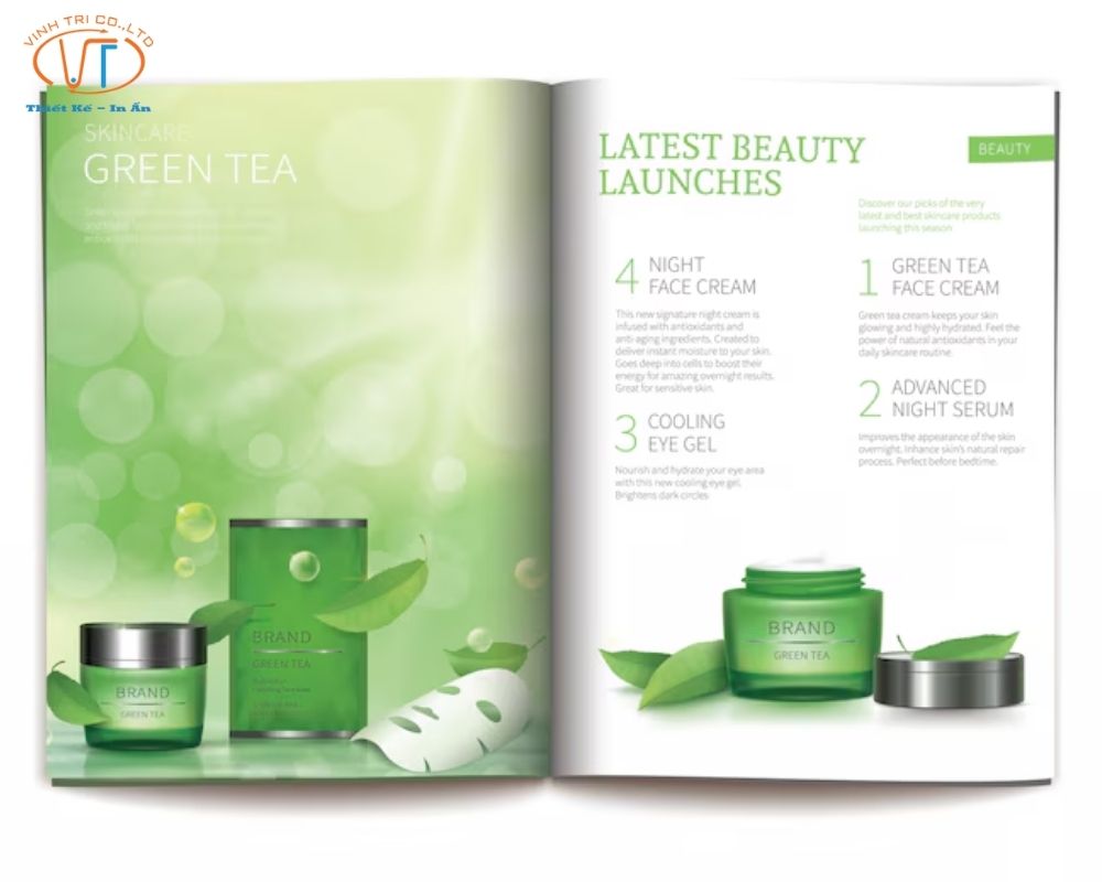 Mẫu catalog thiết kế màu xanh lá