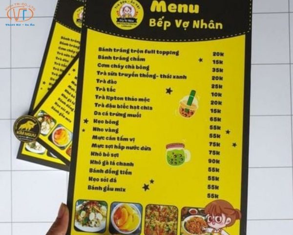 Menu bìa cứng Bếp Vợ Nhân