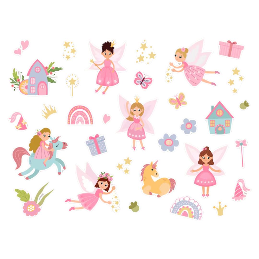 Mẫu sticker công chúa có cánh
