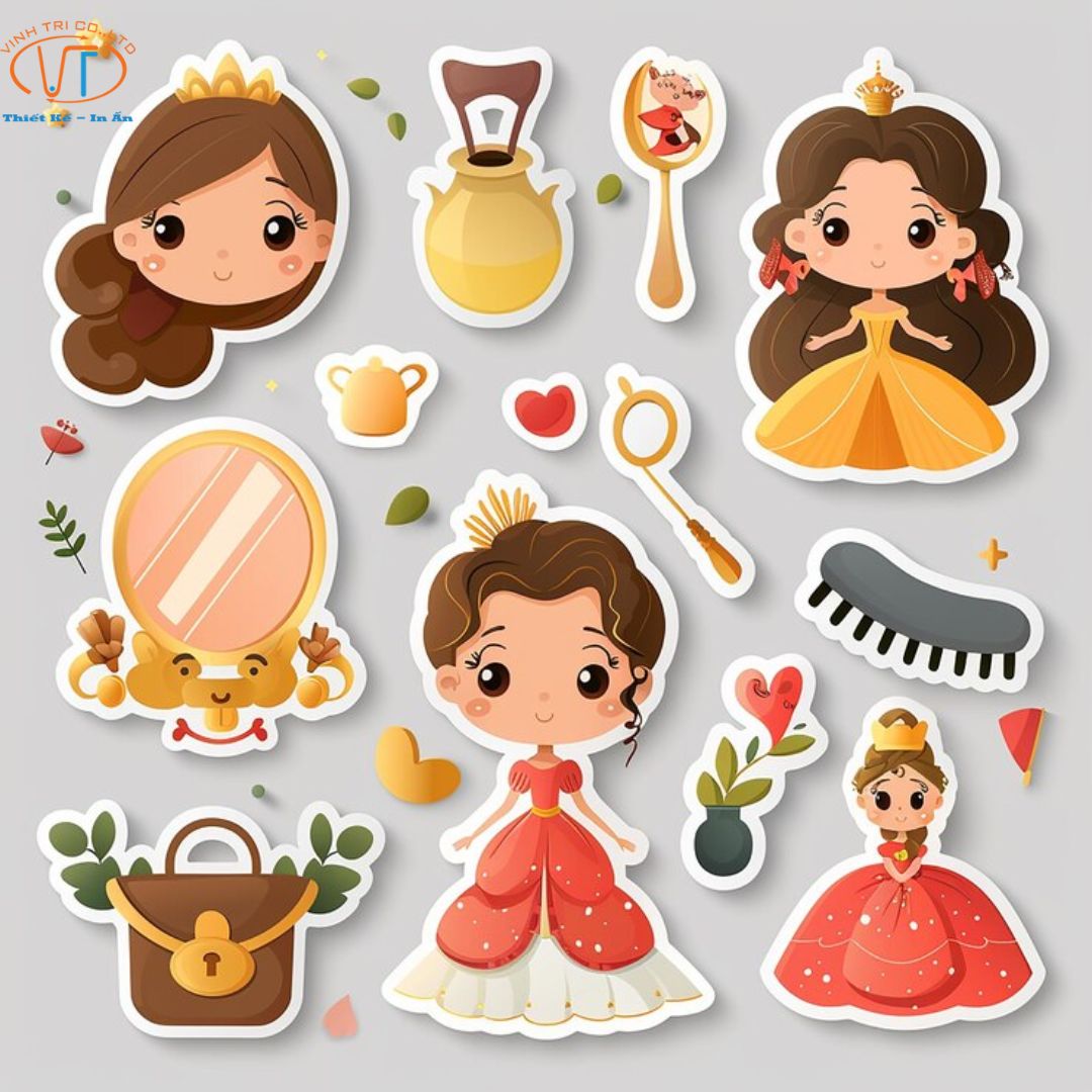 Sticker công chúa cho bé sáng tạo