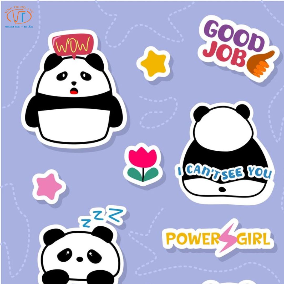 Sticker gấu trúc đáng yêu