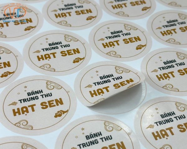 Tem nhãn bánh trung thu nhân hạt sen