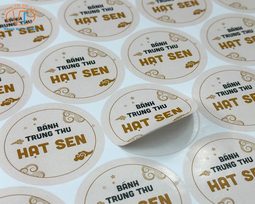 Tem nhãn bánh trung thu nhân hạt sen