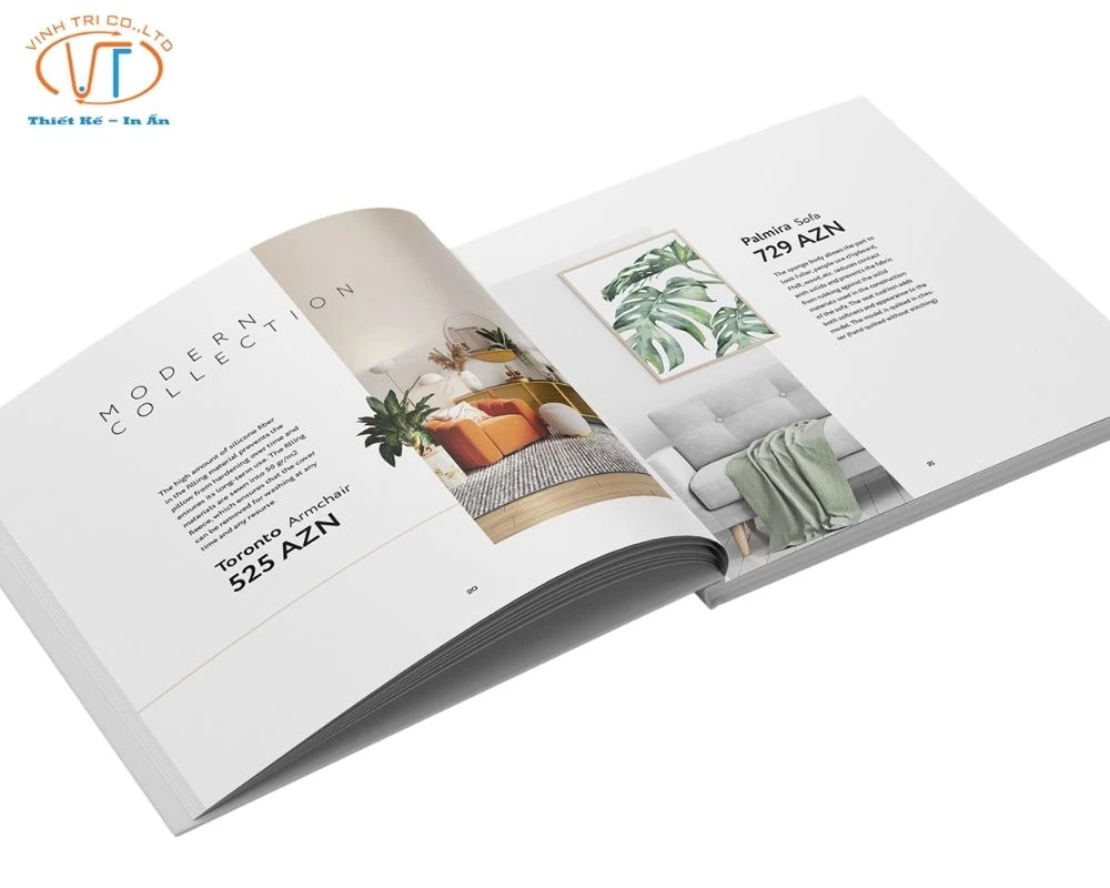 Catalogue bằng giấy couche