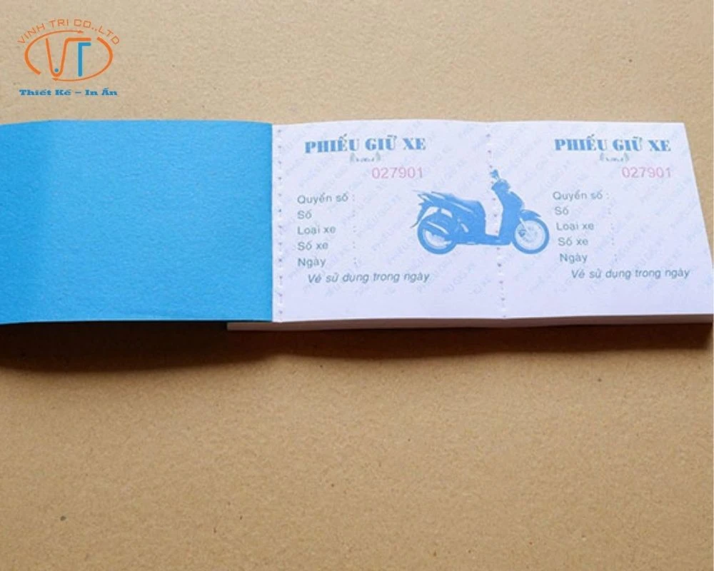 Đóng số nhảy trên tờ phiếu xe máy