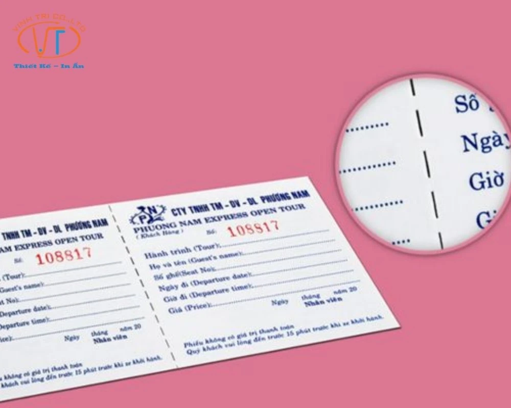 Gia công bế răng cưa trên tờ vé giữ xe