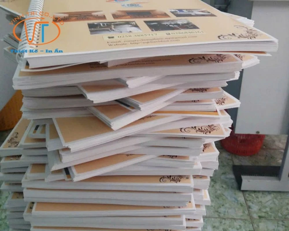 Mẫu in catalogue A5 đóng lò xo