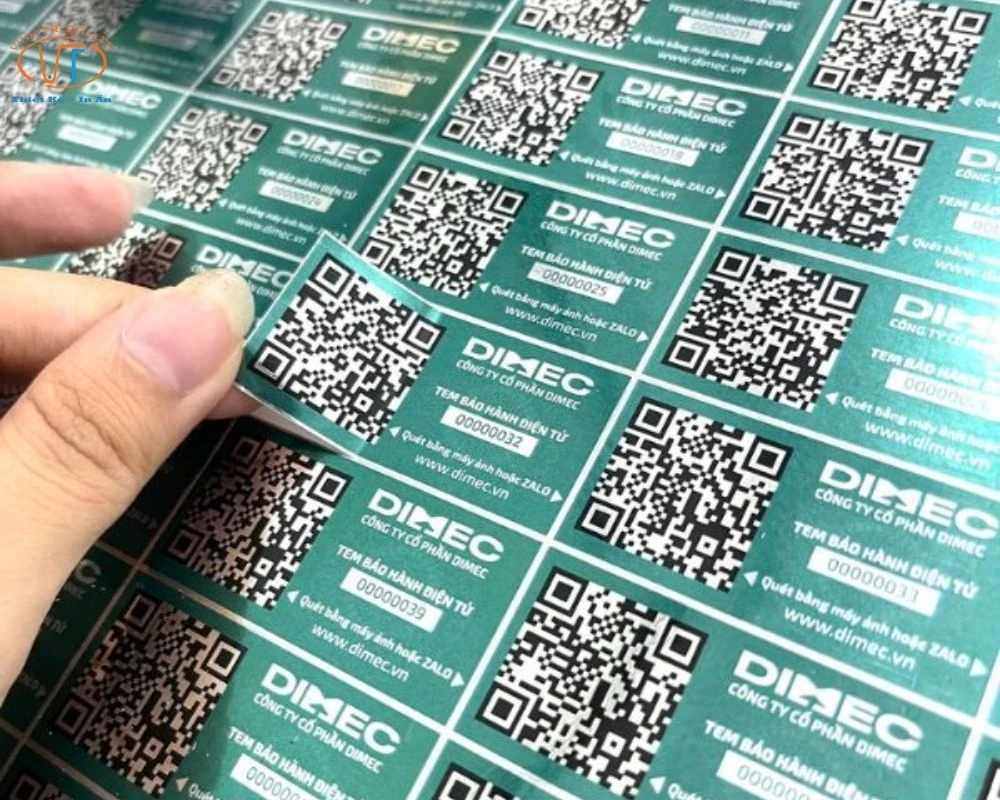 Tem bảo hành điện tử có mã QR