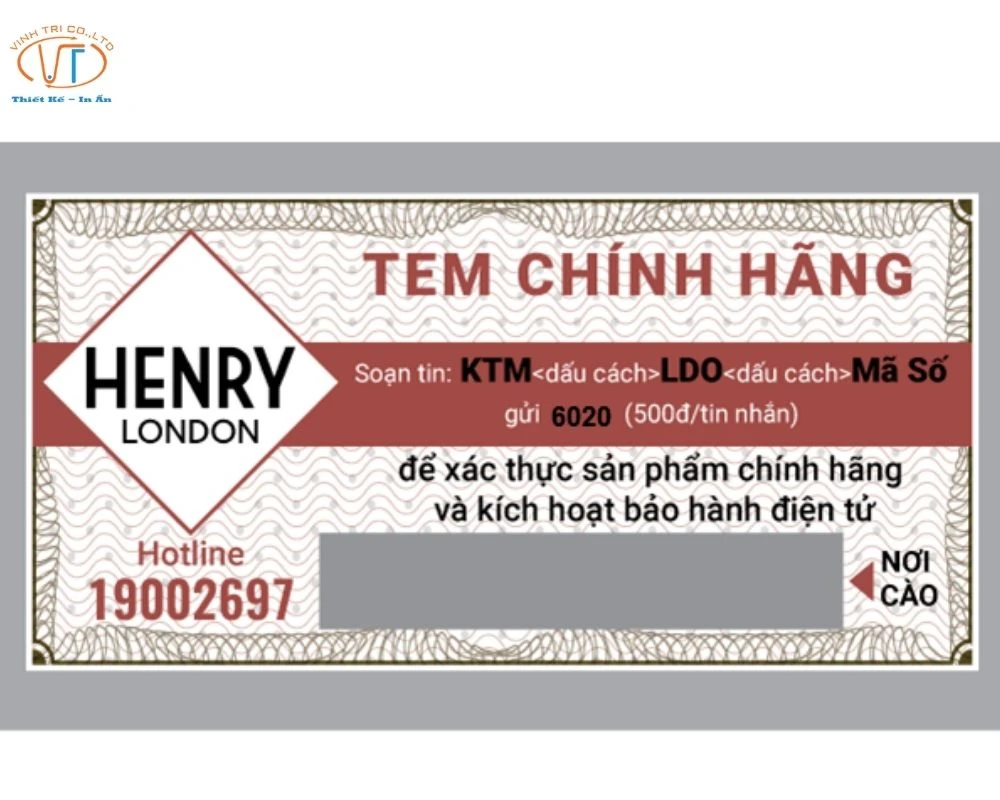 Tem bảo hành điện tử Henry