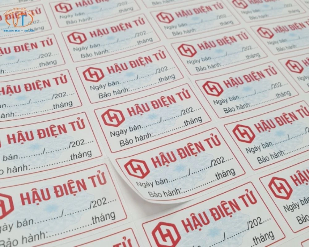Tem bảo hành của Hậu Điện Tử