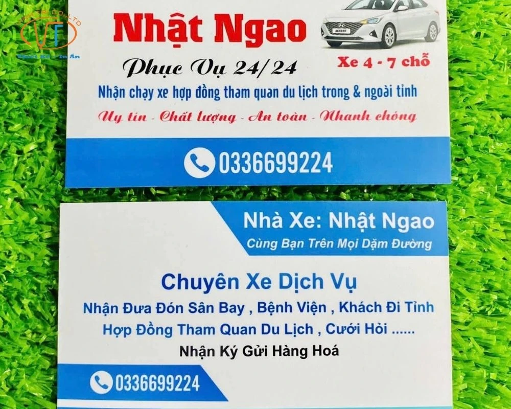 Nội dung in trên card visit taxi