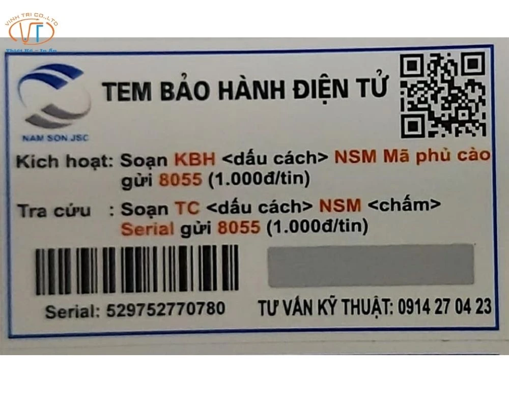 Tem bảo hành QR code