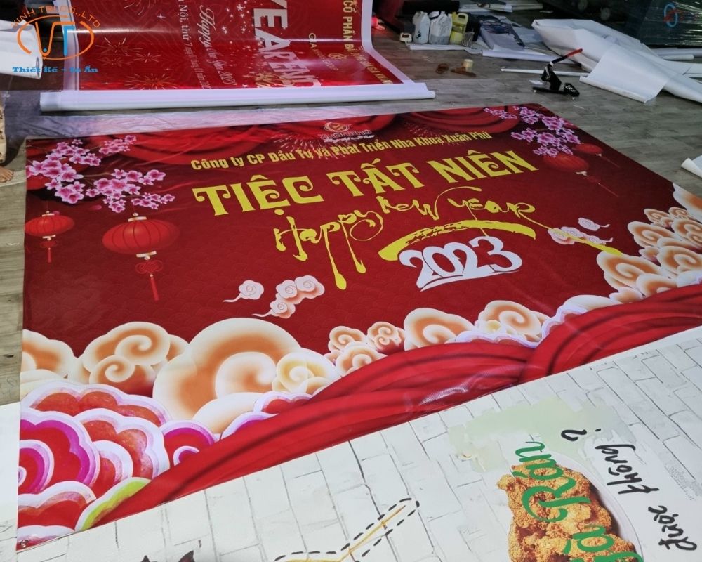 Bạt hiflex cho tiệc tất niên 2023
