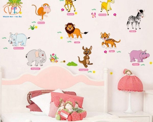 Decal dán tường hình còn vật