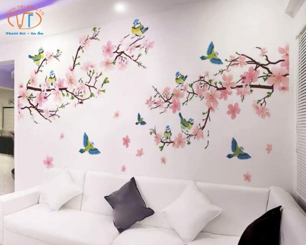Decal dán tường phòng khách