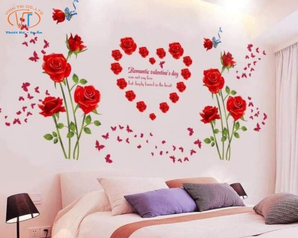 Decal dán tường phòng khách