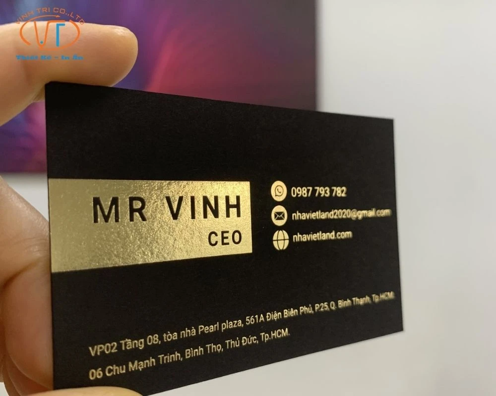Card visit ép kim