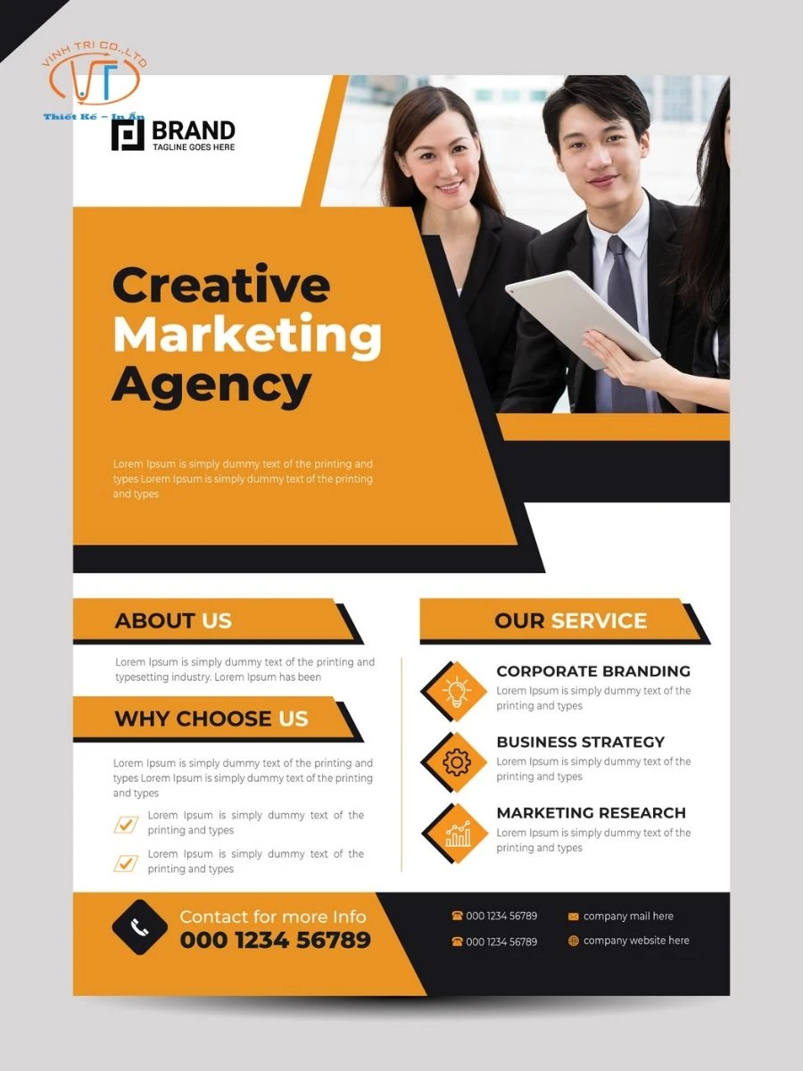 Mẫu tờ rơi tuyển dụng cho công ty Agency Marketing