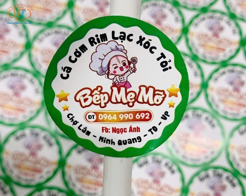 Tem dán Bếp Mẹ Mỡ
