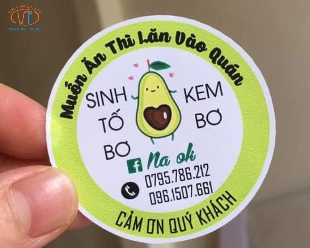Tem nhãn sinh tố bơ, kem bơ
