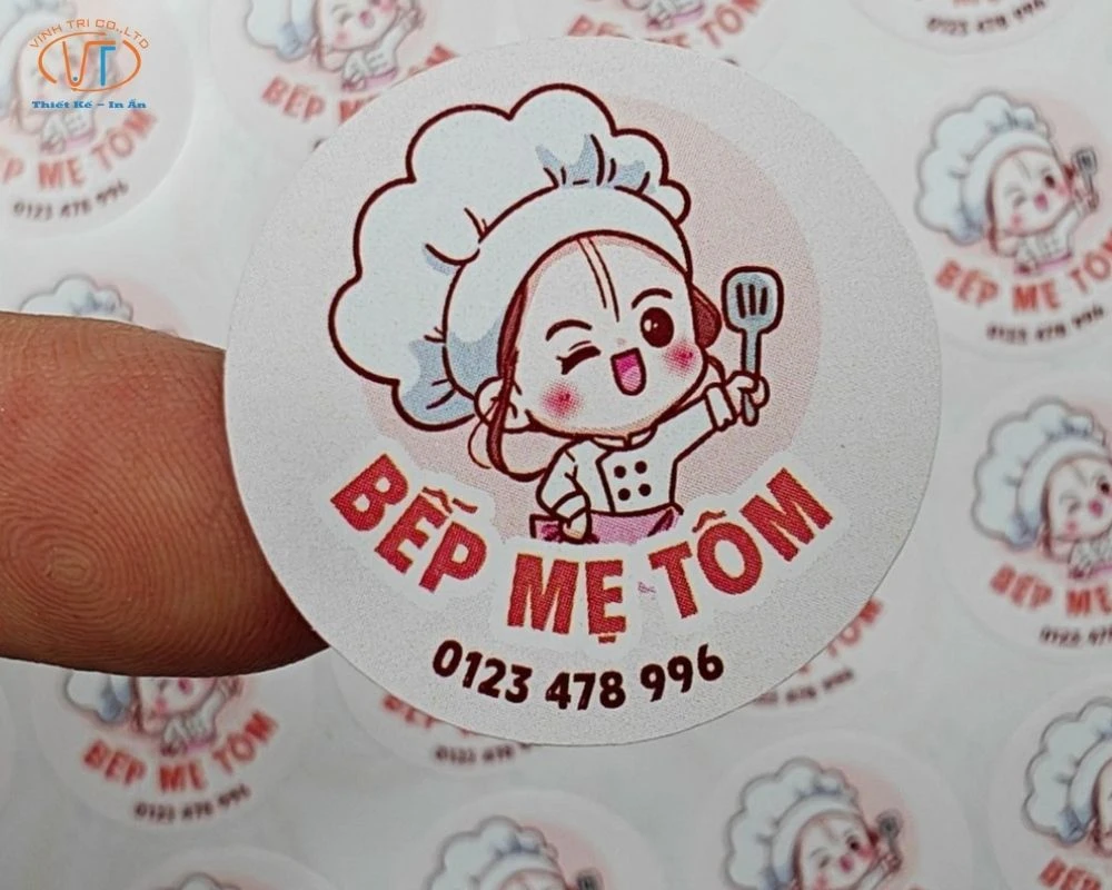 Tem nhãn thương hiệu Bếp Mẹ Tôm