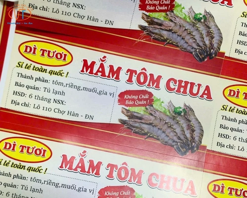 Tem dán thương mắm tôm chua Dì Tươi