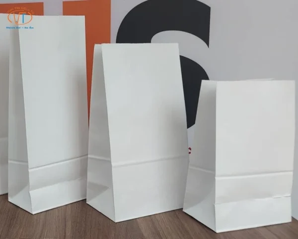 Túi giấy kraft trắng đa kích thước