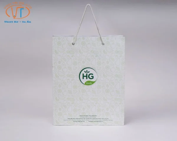 Túi giấy trắng thương hiệu HG
