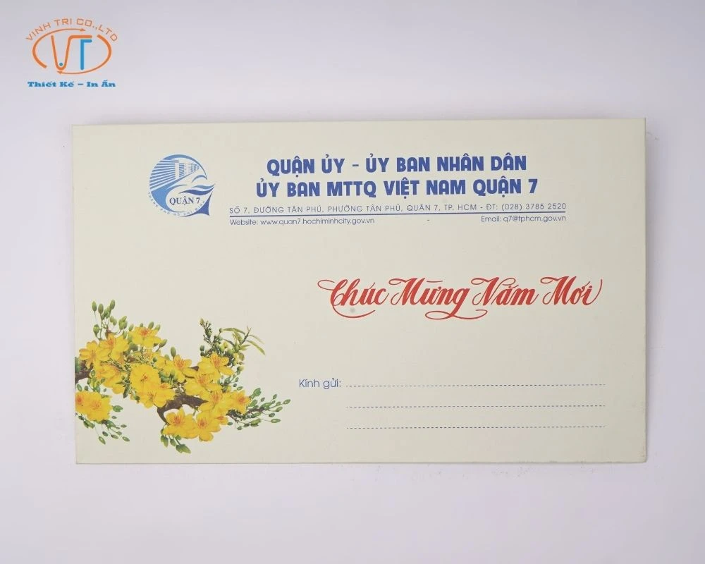 Mẫu bao thư chào xuân
