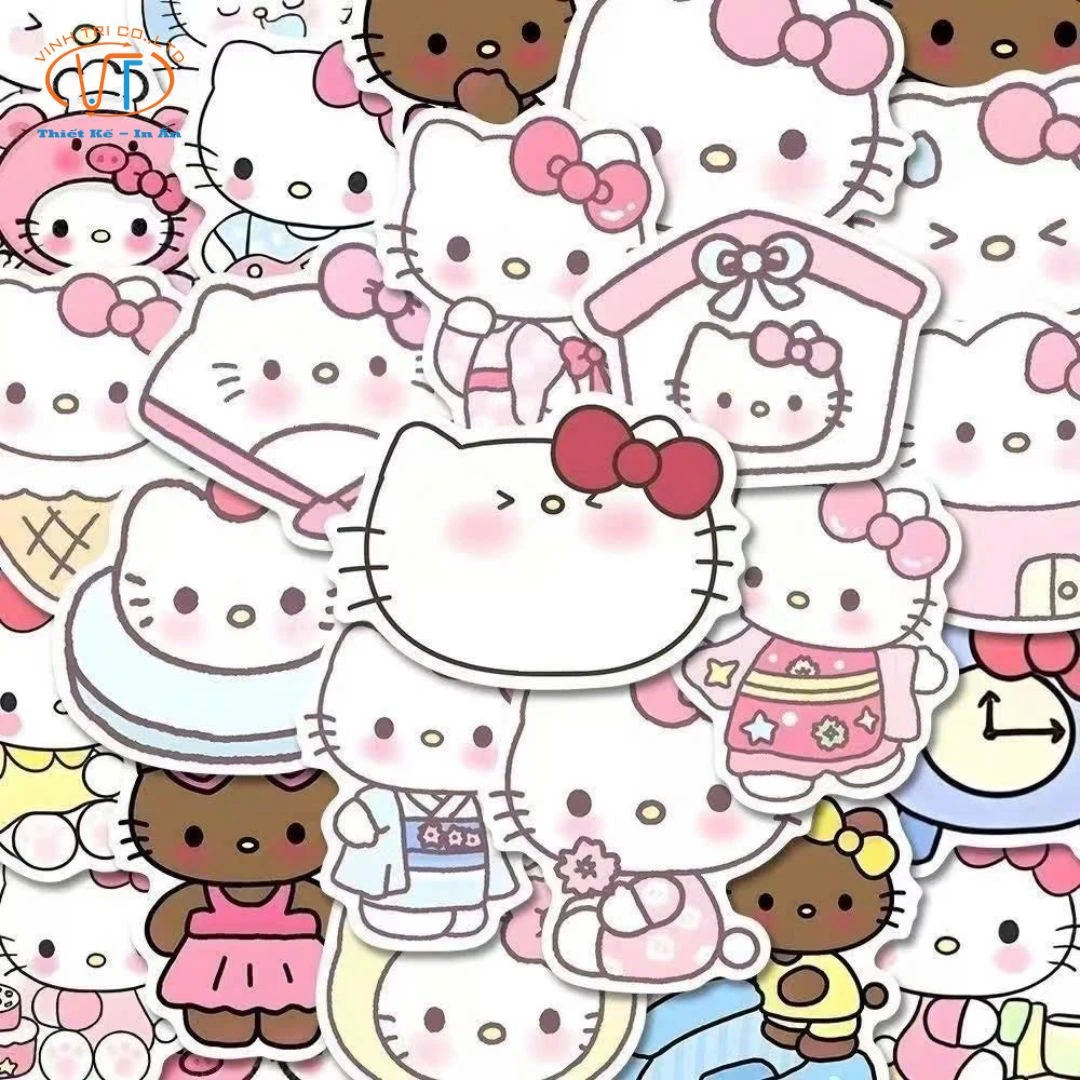 Mẫu sticker Hello Kitty dễ thương