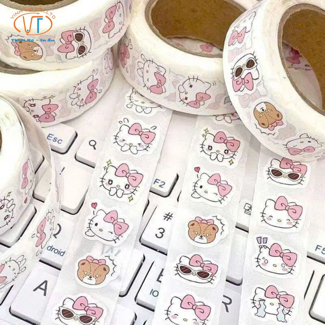 Sticker cuộn Hello Kitty