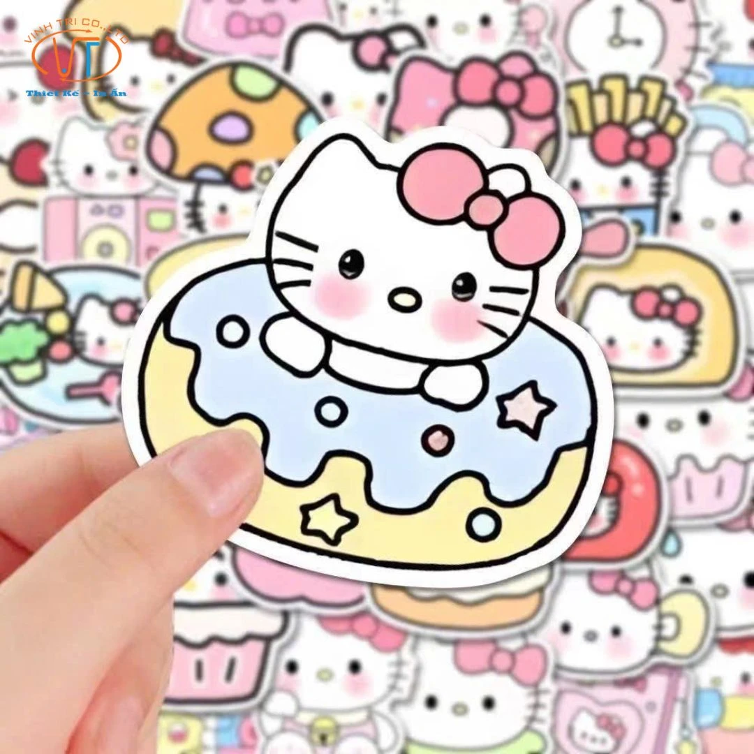 Nhãn Hello Kitty đáng yêu