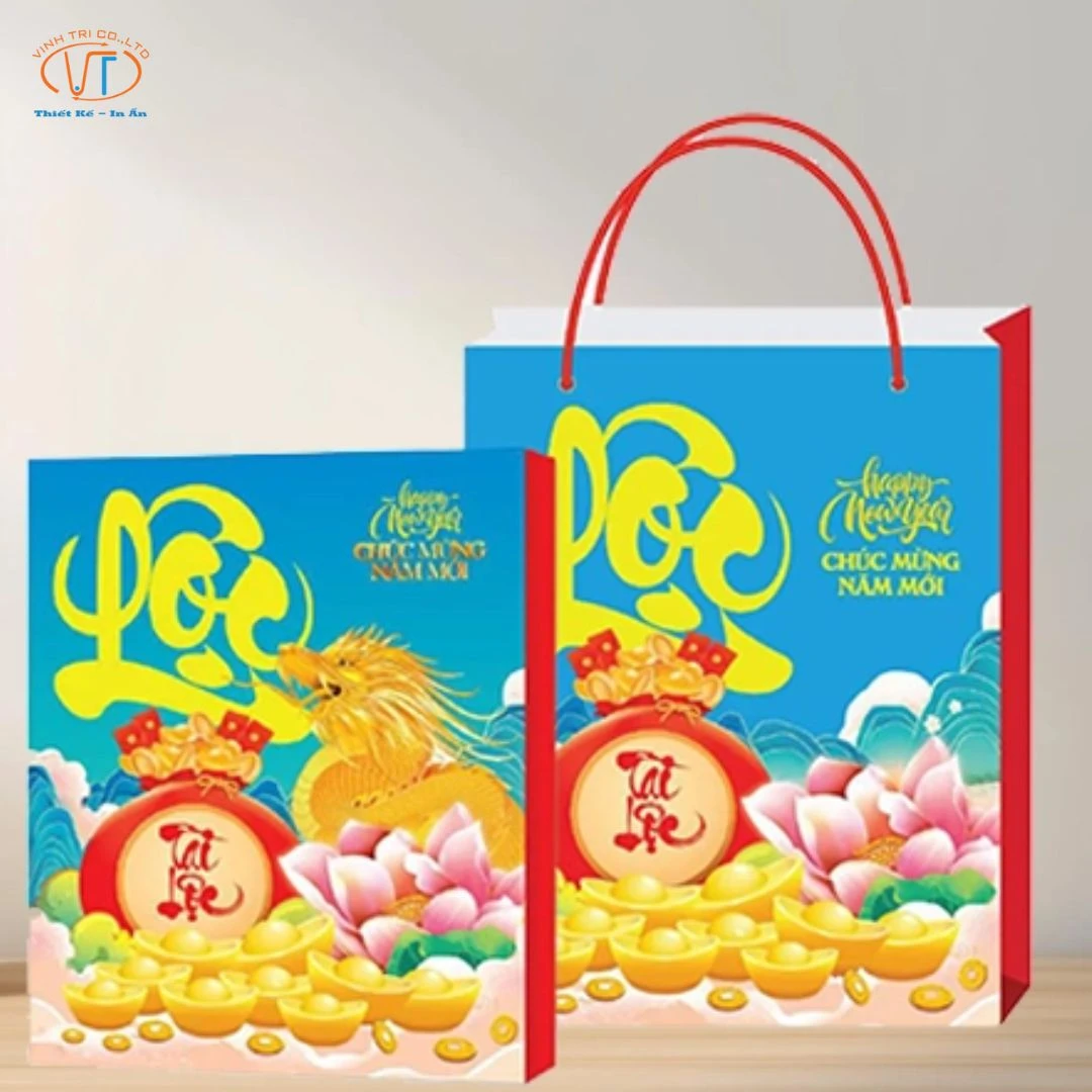 Túi giấy đựng lịch chữ Lộc