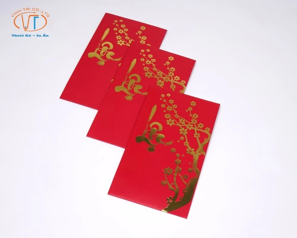 Mẫu bao lì xì đỏ rực rỡ
