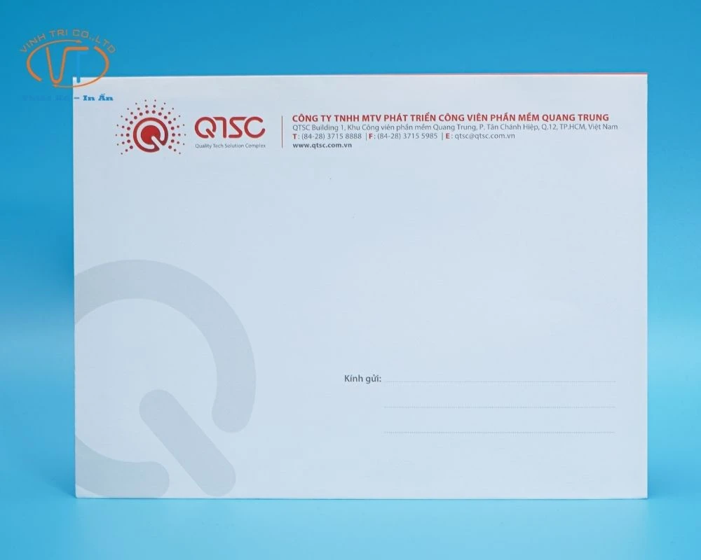 Bao thư của công ty TNHH Phát triển phần mềm Quang Trung