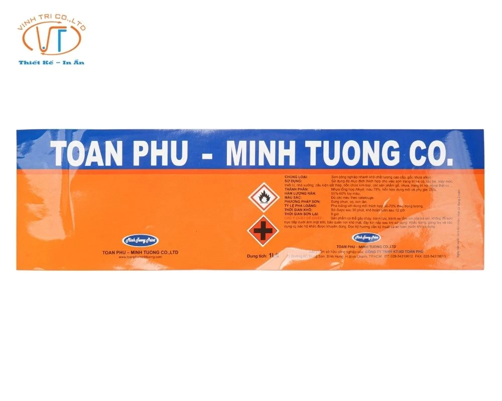 Tem nhãn cho công ty Toàn Phú - Minh Tường
