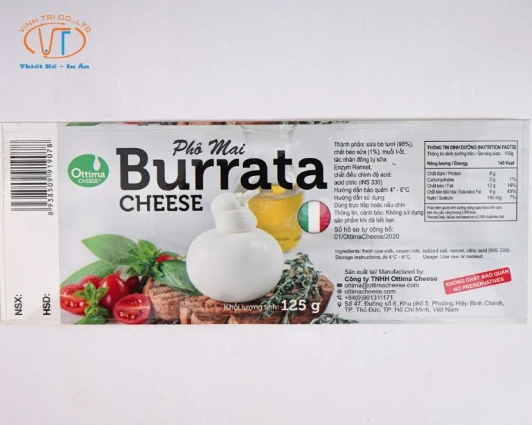 Tem nhãn phô ai Burrata