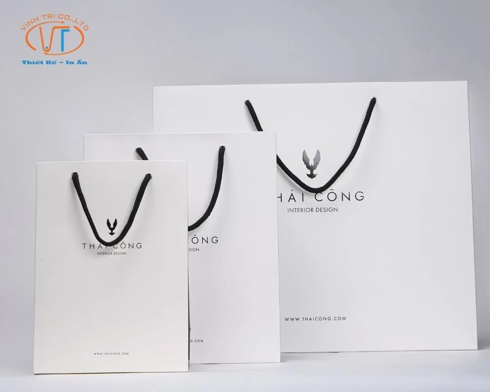 Túi giấy Thái Công màu trắng