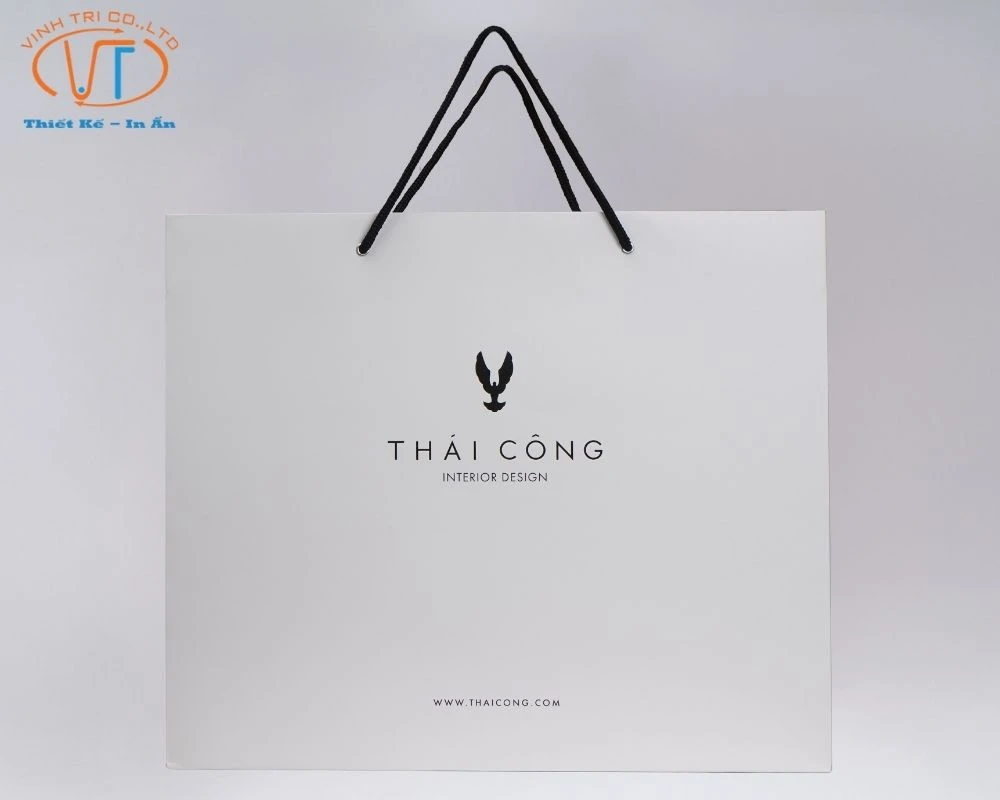 in túi giấy trắng