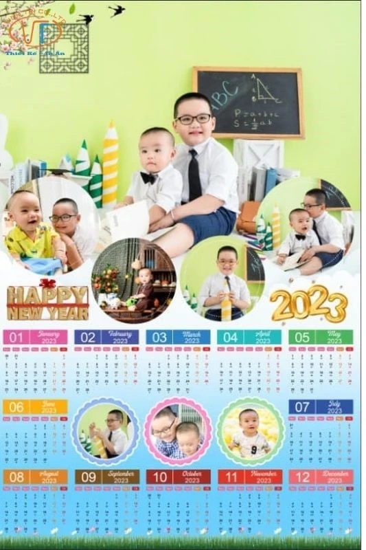 Lịch cho bé treo tường