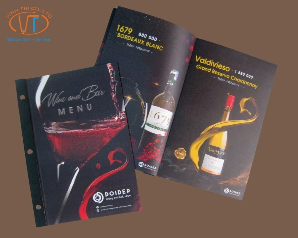 Wine and Bar menu