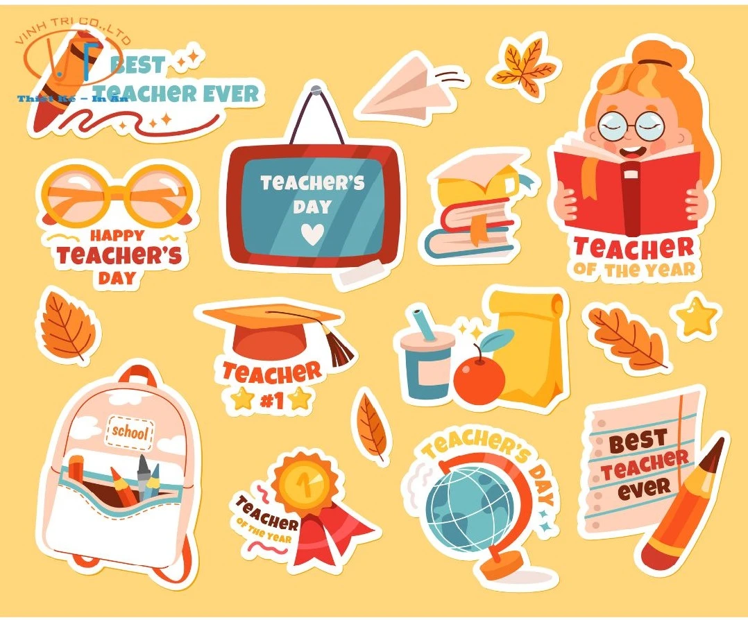 Mẫu sticker học tập nổi bật