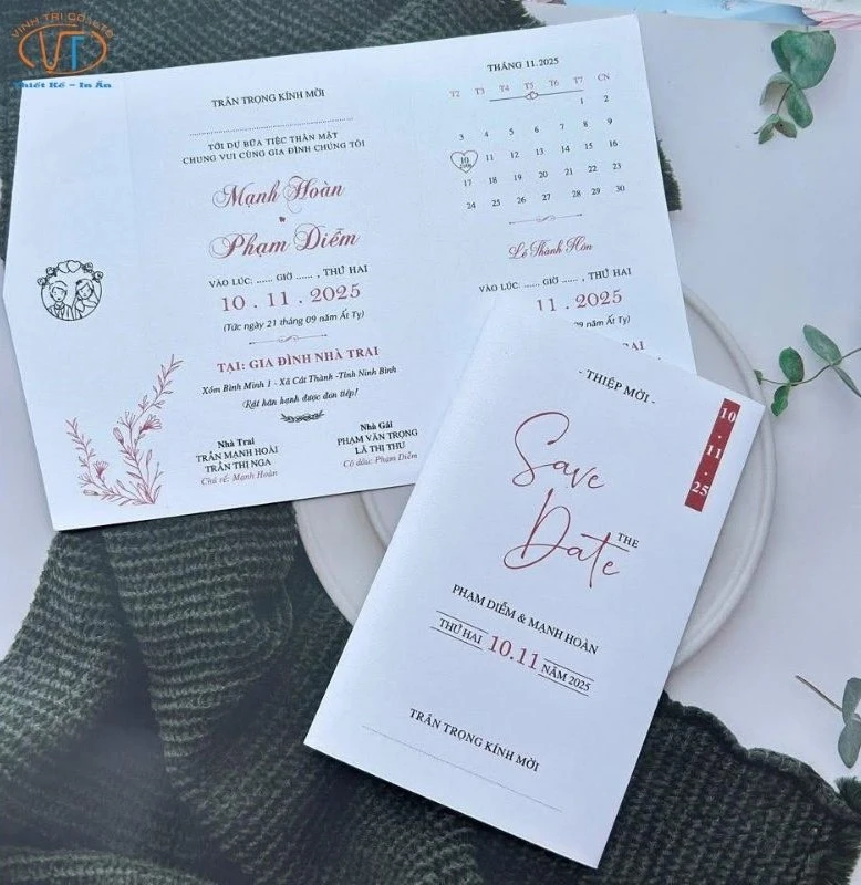 Kích thước thiệp cưới