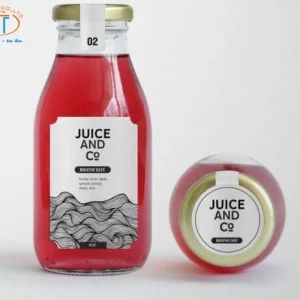 Tem dán chai hoa quả bắt mắt