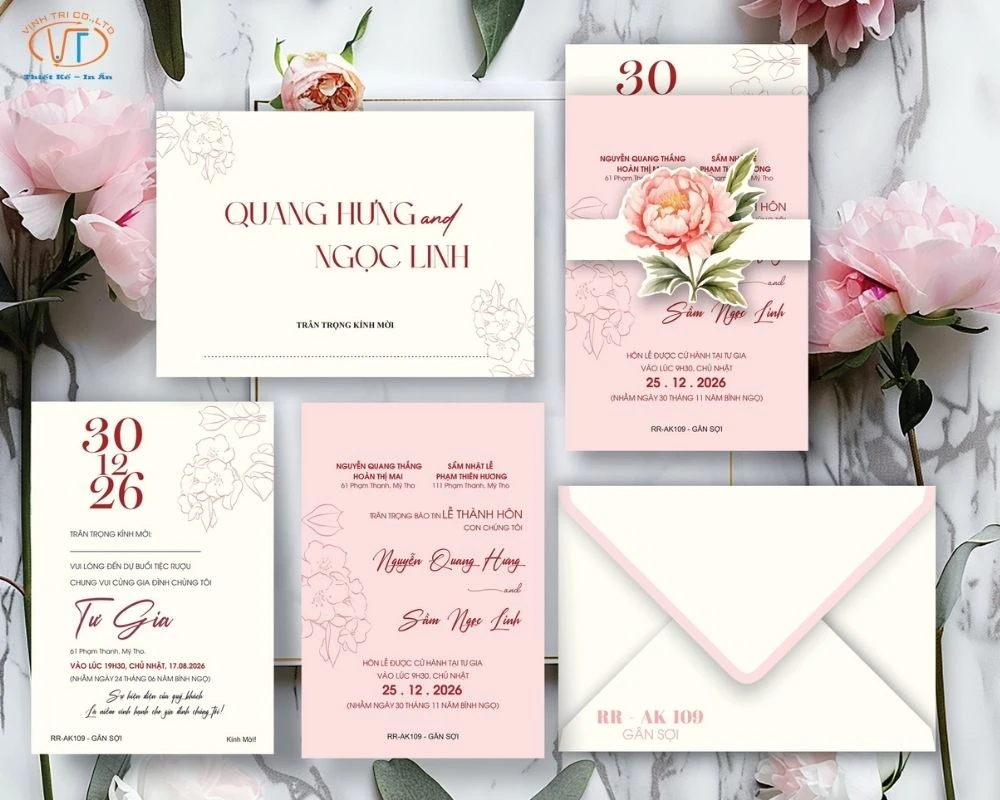 Mẫu thiệp cưới sáng tạo