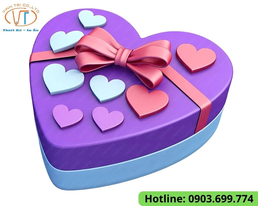 Hộp quà trái tim có nhiều trái tim nhỏ